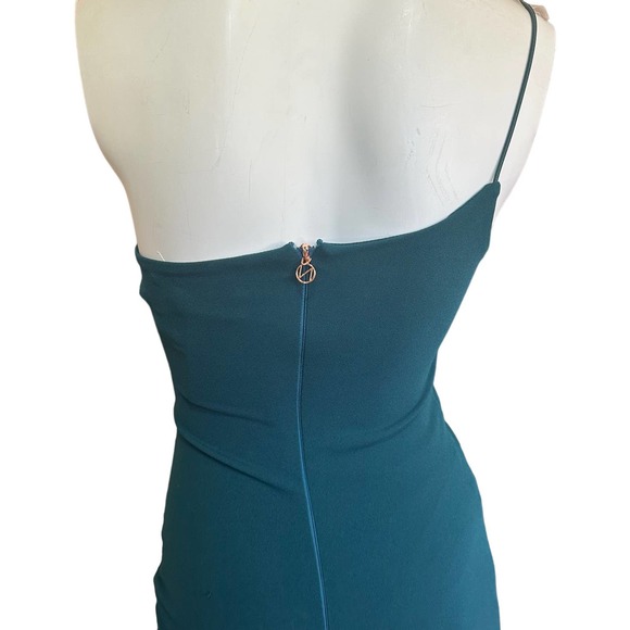 Nookie Teal Green Lust One Shoulder Fitted Bodycon Maxi Dress sz S/XS - Picture 8 of 16